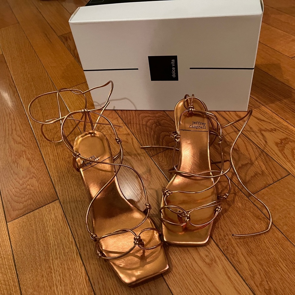 Jeffrey Campbell Copper Strappy Sandals